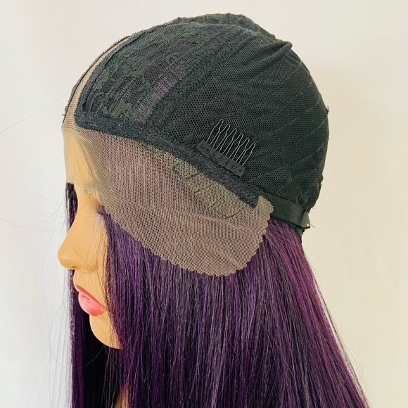 Very Pretty 28” Premium Fiber Purple Lace Front Wig for Daily Wear or Events - Picture 11 of 14